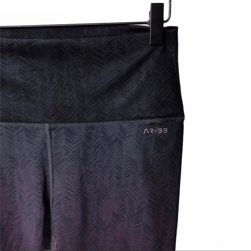 AR-33 Alpha High Waist Ombre Leggings Size Medium Purple Activewear High Waist - Picture 7 of 11